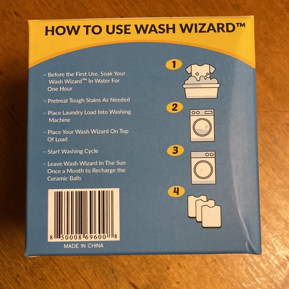 Wash Wizard Blue Ultimate Laundry Ball Washes 1500 Loads Hypoallergenic - Picture 5 of 11